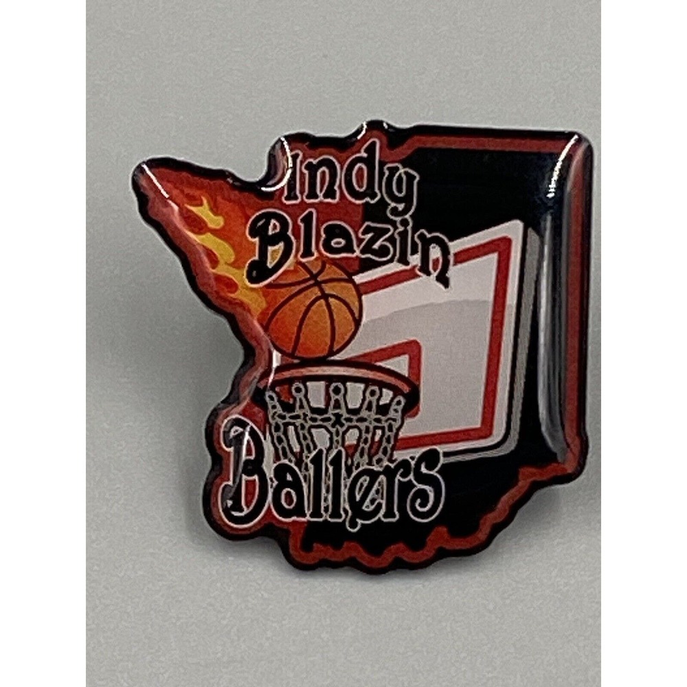 Indy‎ Blazin Ballers Basketball Lapel Pin Brooch